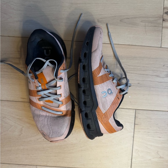 On Running Sneakers in Pink and Orange - Picture 2 of 3